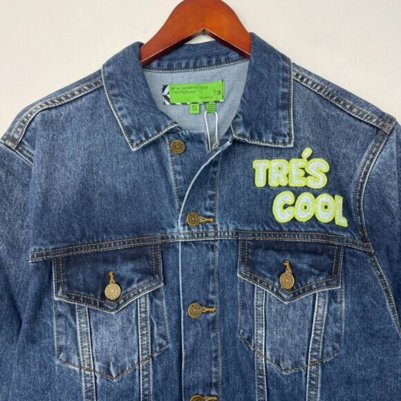 Free People x SANDRINE ROSE Tres Cool Oversized Denim Jean Jacket Medium Wash S - Picture 3 of 9